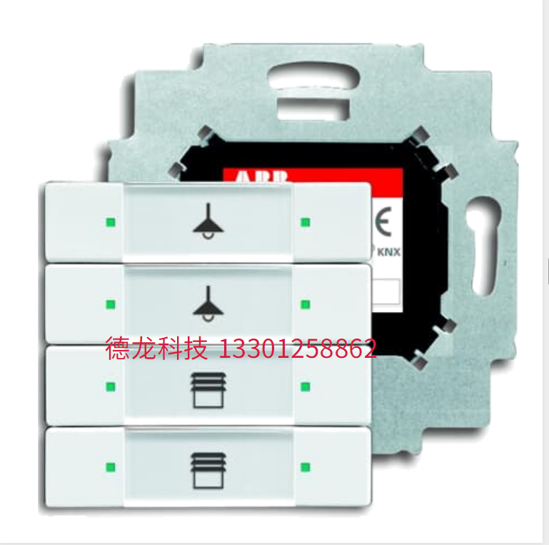 ABB I-BUS智能照明系统solo系列多功能智能面板, 4键, 亮白色6126/02-84-500